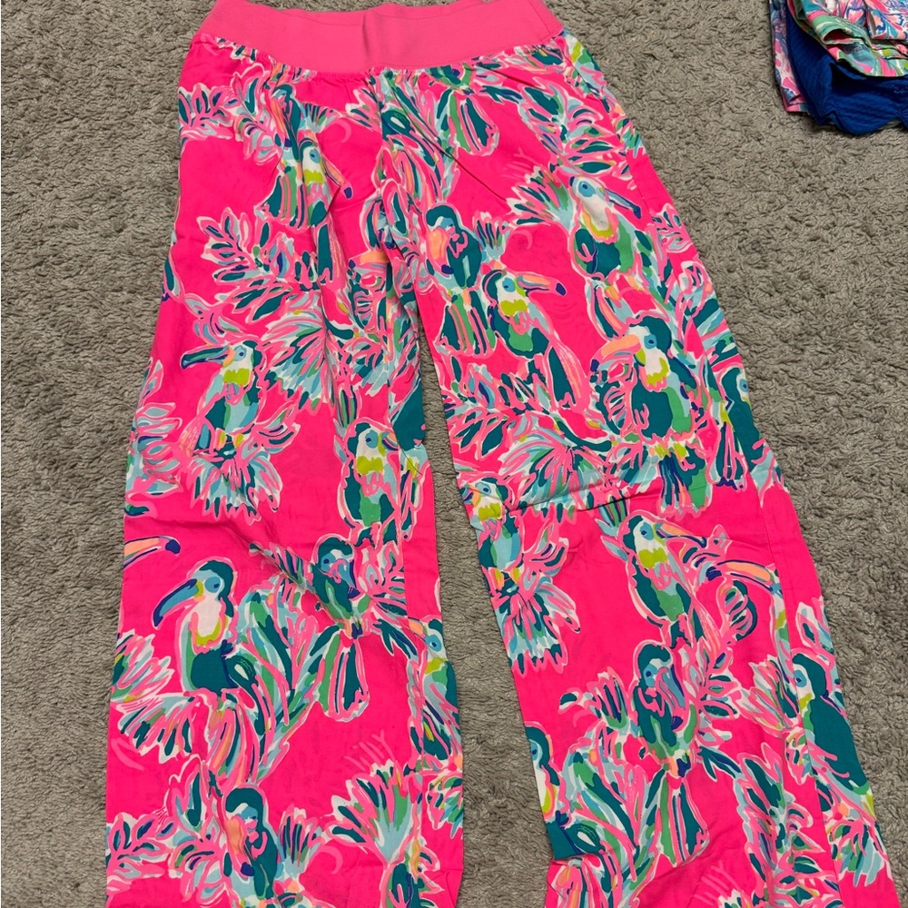 Lilly Pulitzer Seaside Beach Pant in Dragonfruit Toucan